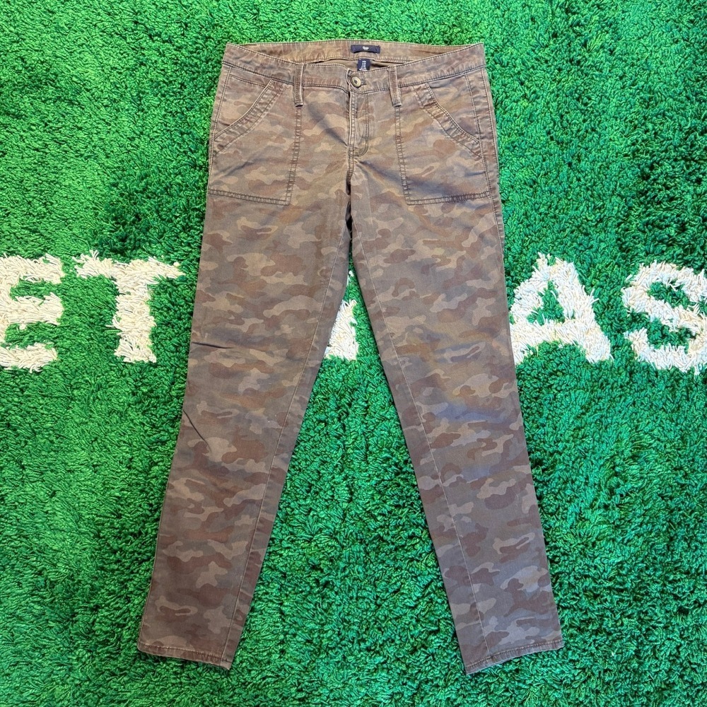 Gap Camo Cargo Pants‎ Womens 4P Green Brown Utility Casual Everyday